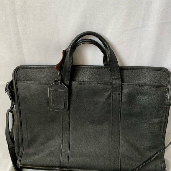 Briefcase Genuine Leather Briefcase, Computer Bag Vintage - Picture 2 of 16